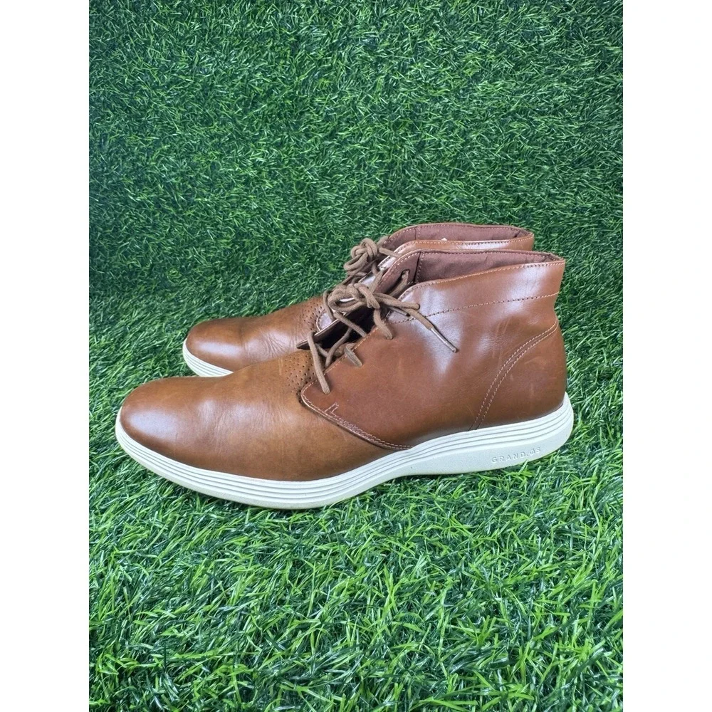 Cole Haan Mens Tour Chukka Boots Brown Leather Grand OS C29589 Size 10.5 M Shoes